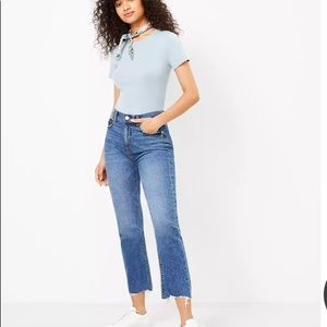 Loft high rise straight crop jeans size 26